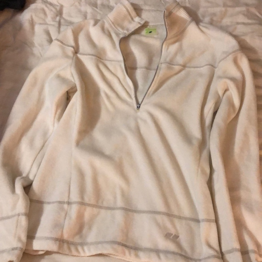 Koppen Cream half zip pullover jacket